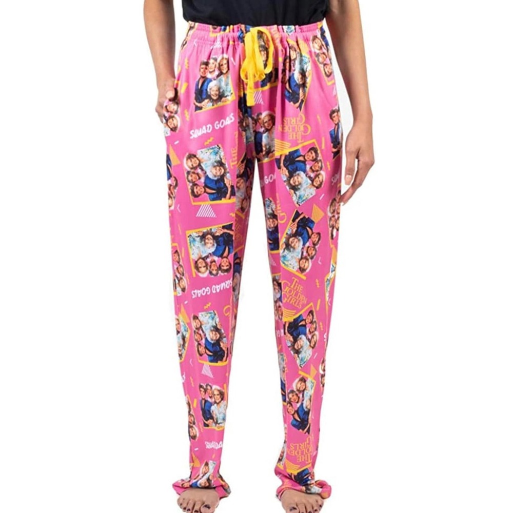 The Golden Girls Sleep Pants Squad Goals Loungewear Pajama Bottoms Pink‎ Small